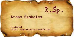 Kreps Szabolcs névjegykártya